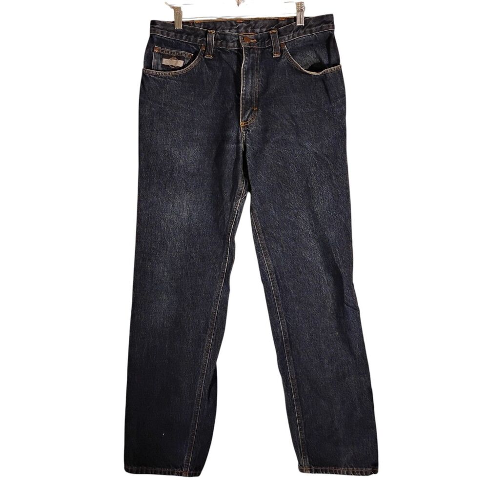 Diamond Gusset vintage jeans mens 34x34 blue denim straight leg made in USA